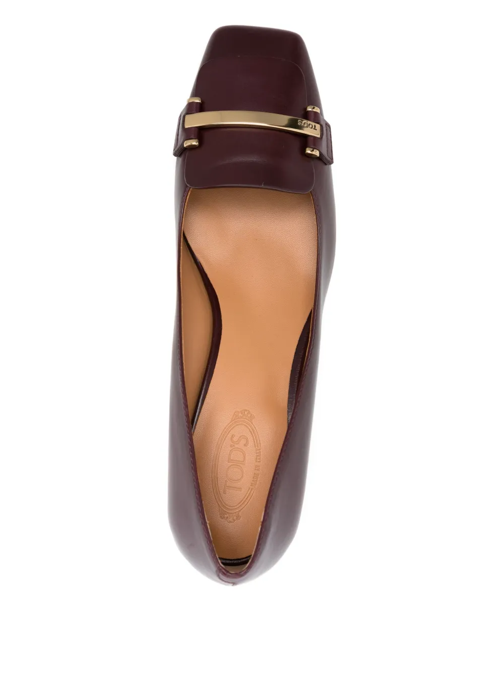 Tod's 55mm Block-heel Leather Pumps