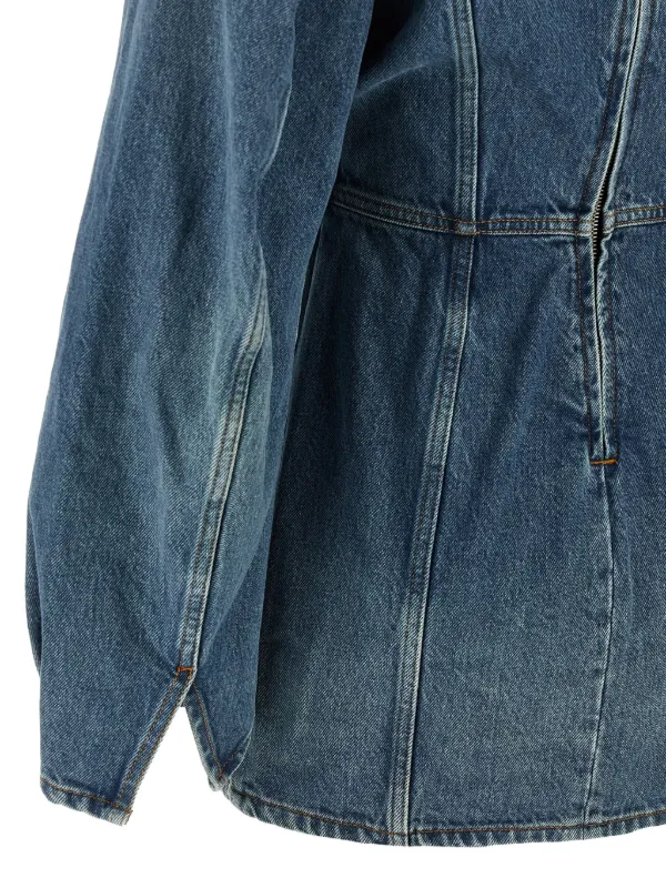 haikure denim dress HAIKURE Shila Ziggy Denim Mini Dress