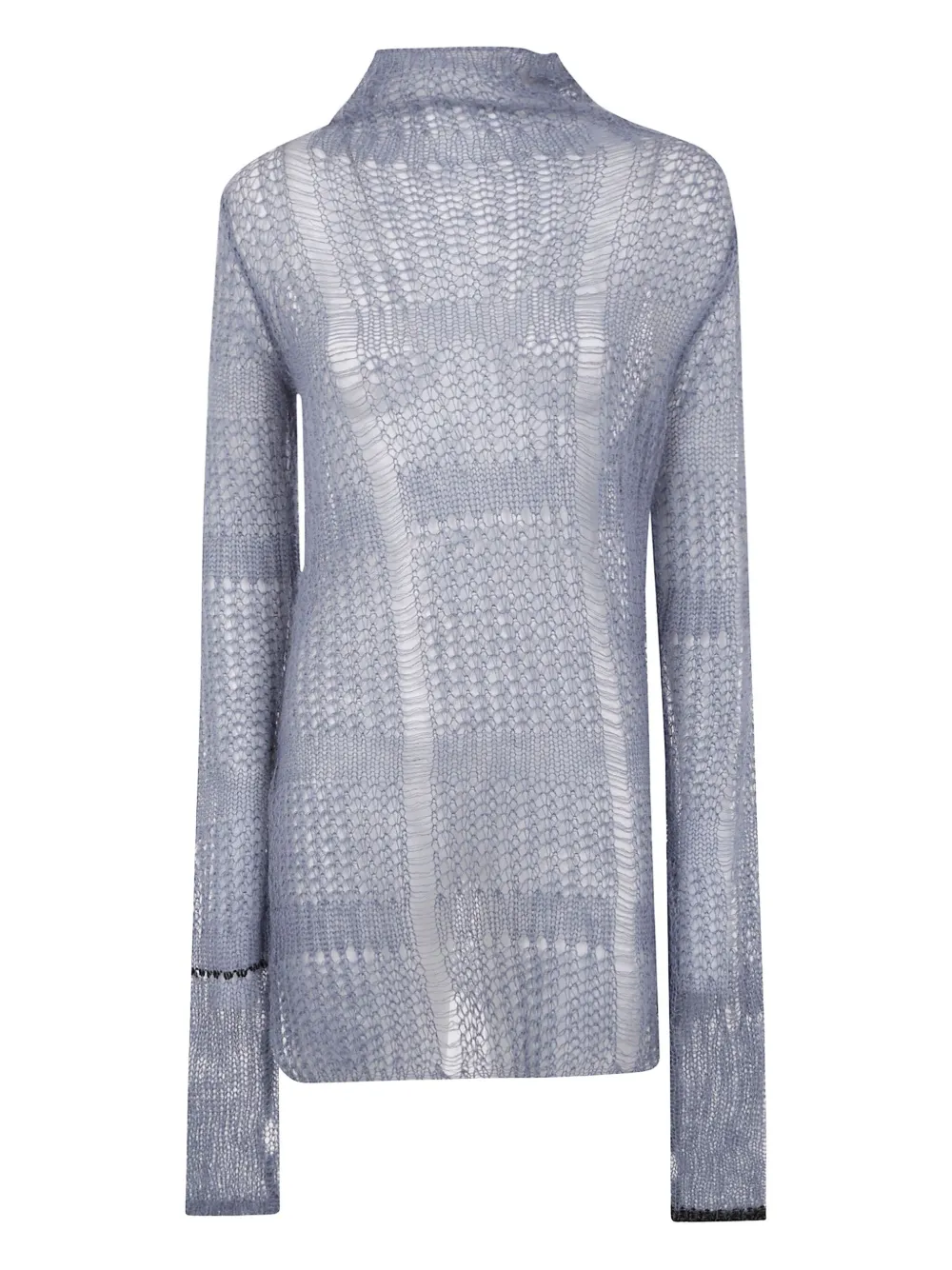 Y's open-knit long sleeved sweater - Blu