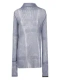 Y's open-knit long sleeved sweater - Blue