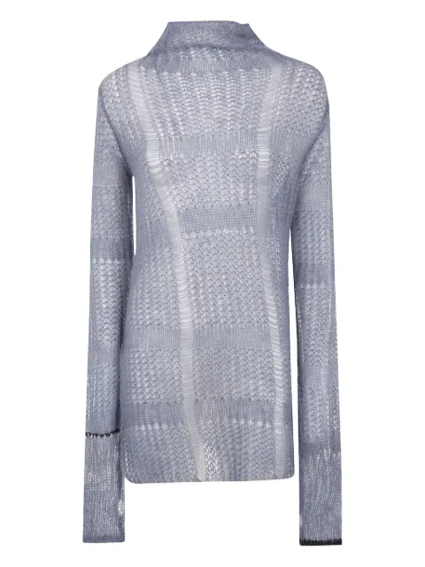 Y's open-knit long sleeved sweater