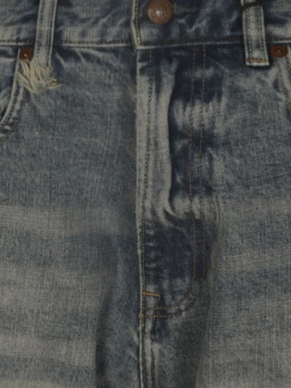 R13 logo-patch denim shorts Grijs
