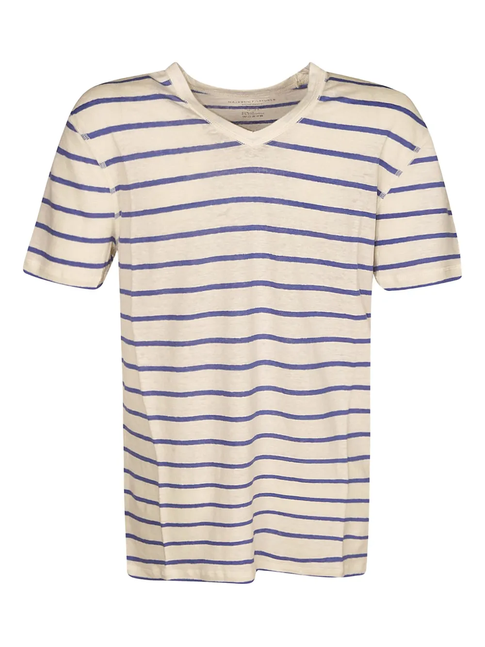 Majestic Striped V-neck T-shirt