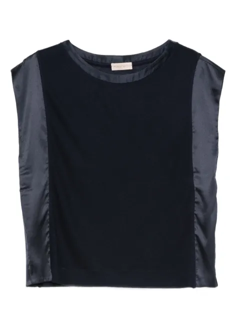 Purotatto top con cuello redondo