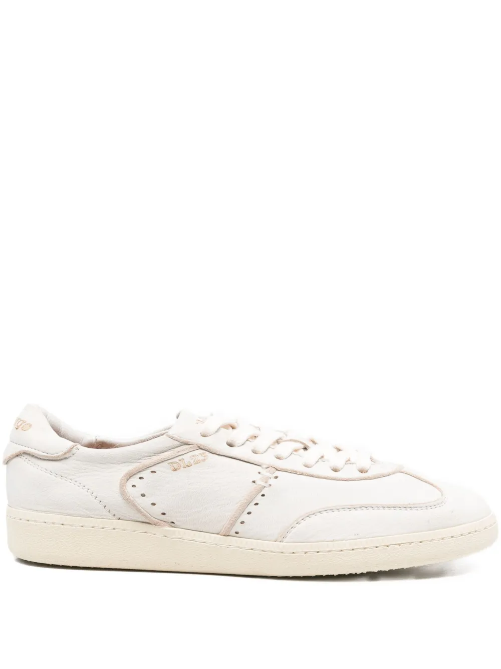 LEMARGO perforated-leather lace-up sneakers White