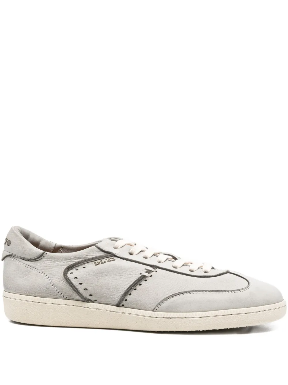 LEMARGO perforated-detail lace-up slippers Grey