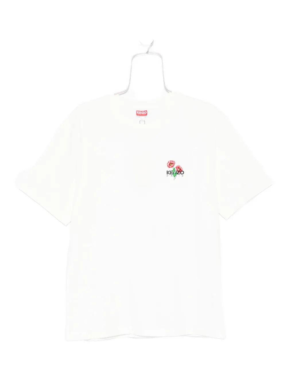 Kenzo Poppy T-shirt met borduurwerk Wit