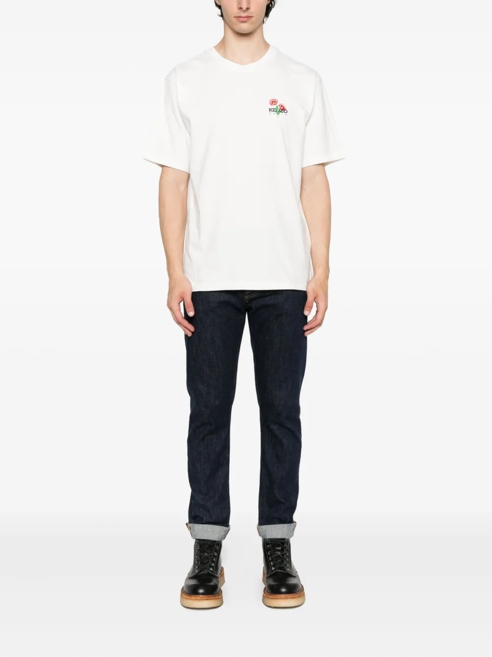Kenzo embroidered-poppy T-shirt | T-Shirts | Image 2