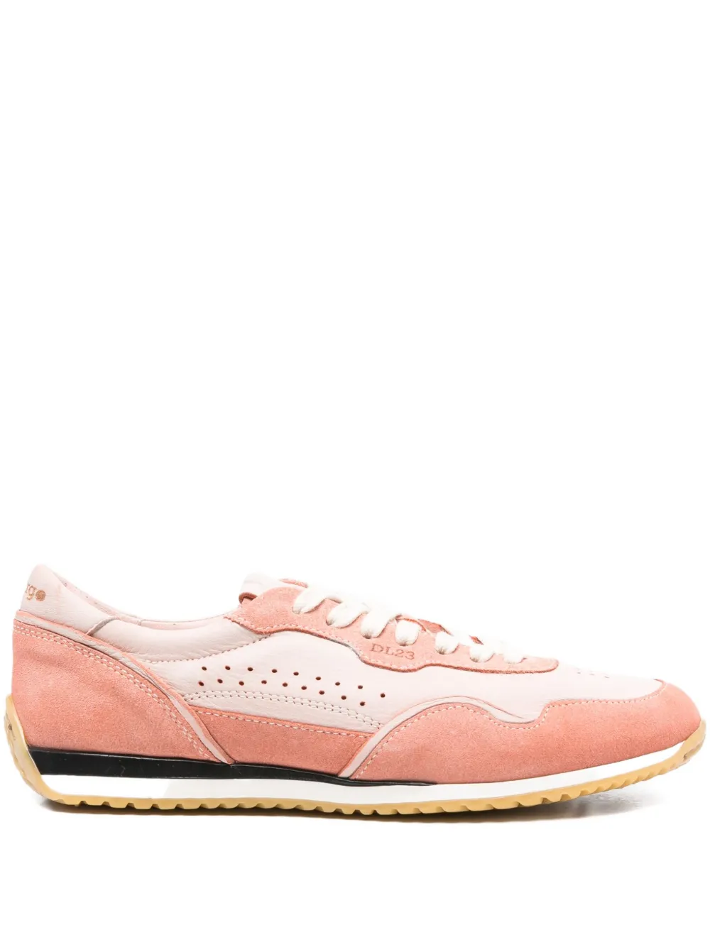 LEMARGO perforated suede-leather sneakers Pink