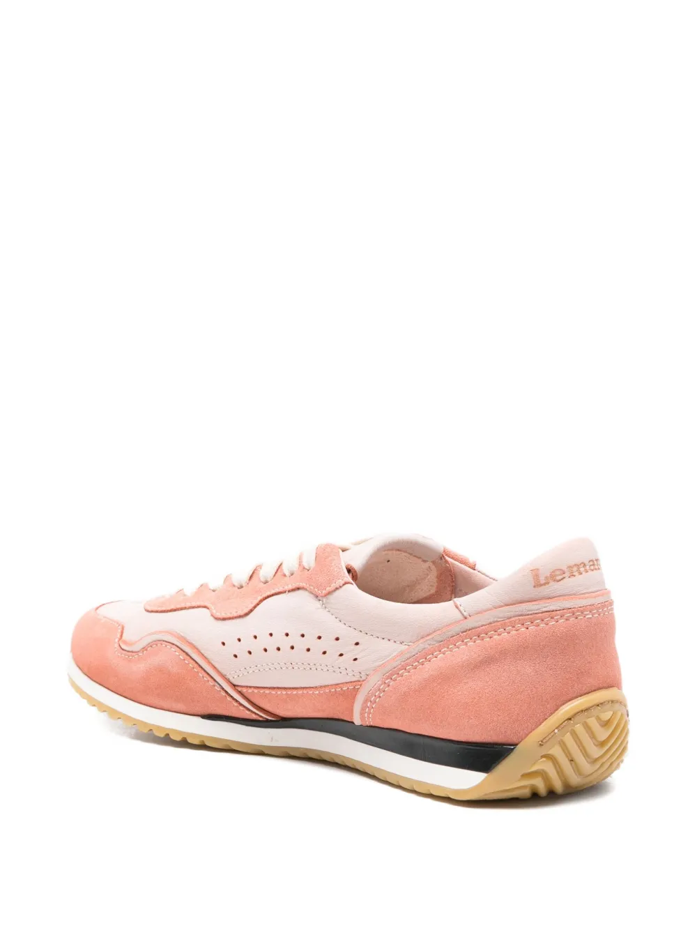 LEMARGO perforated suede-leather sneakers Pink