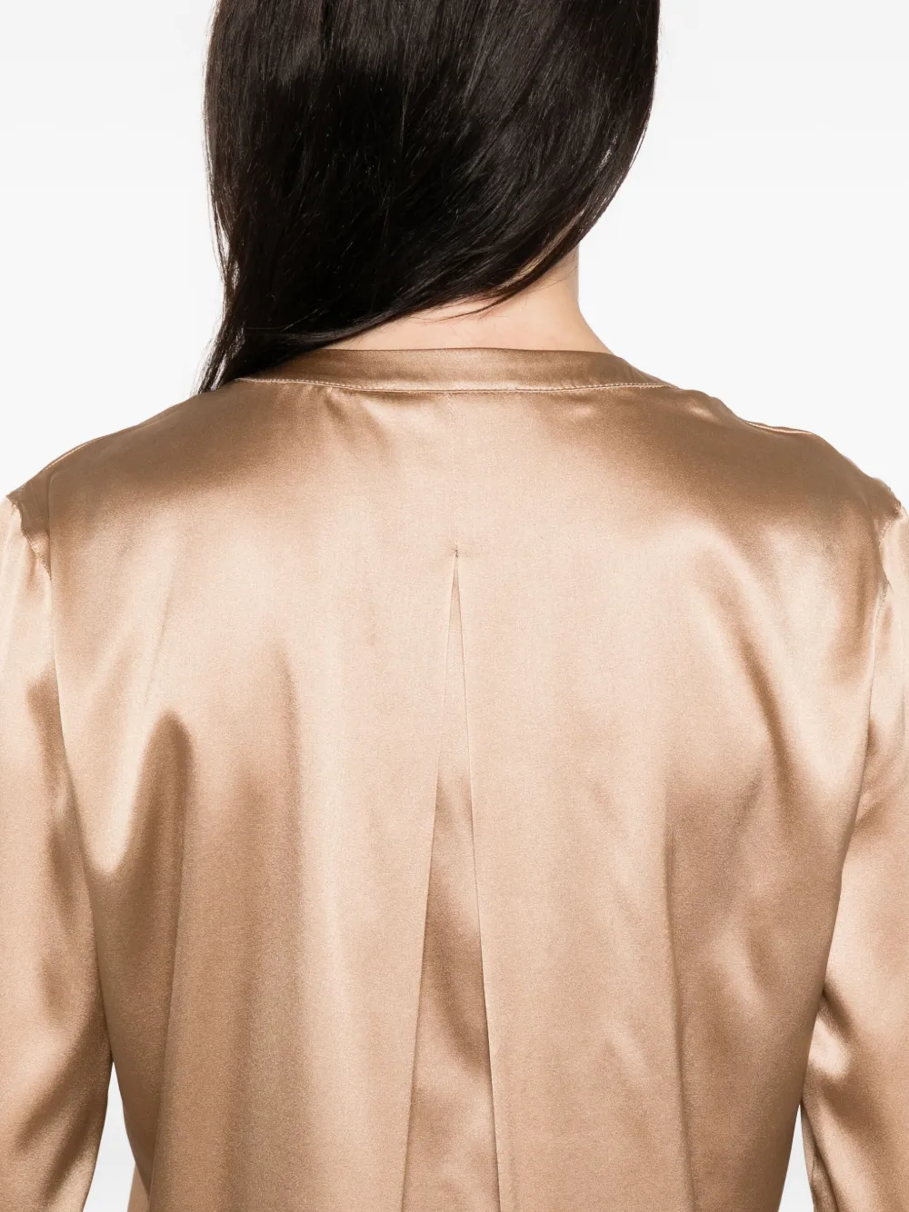 Purotatto V-neck Buttoned Blouse In Neutral