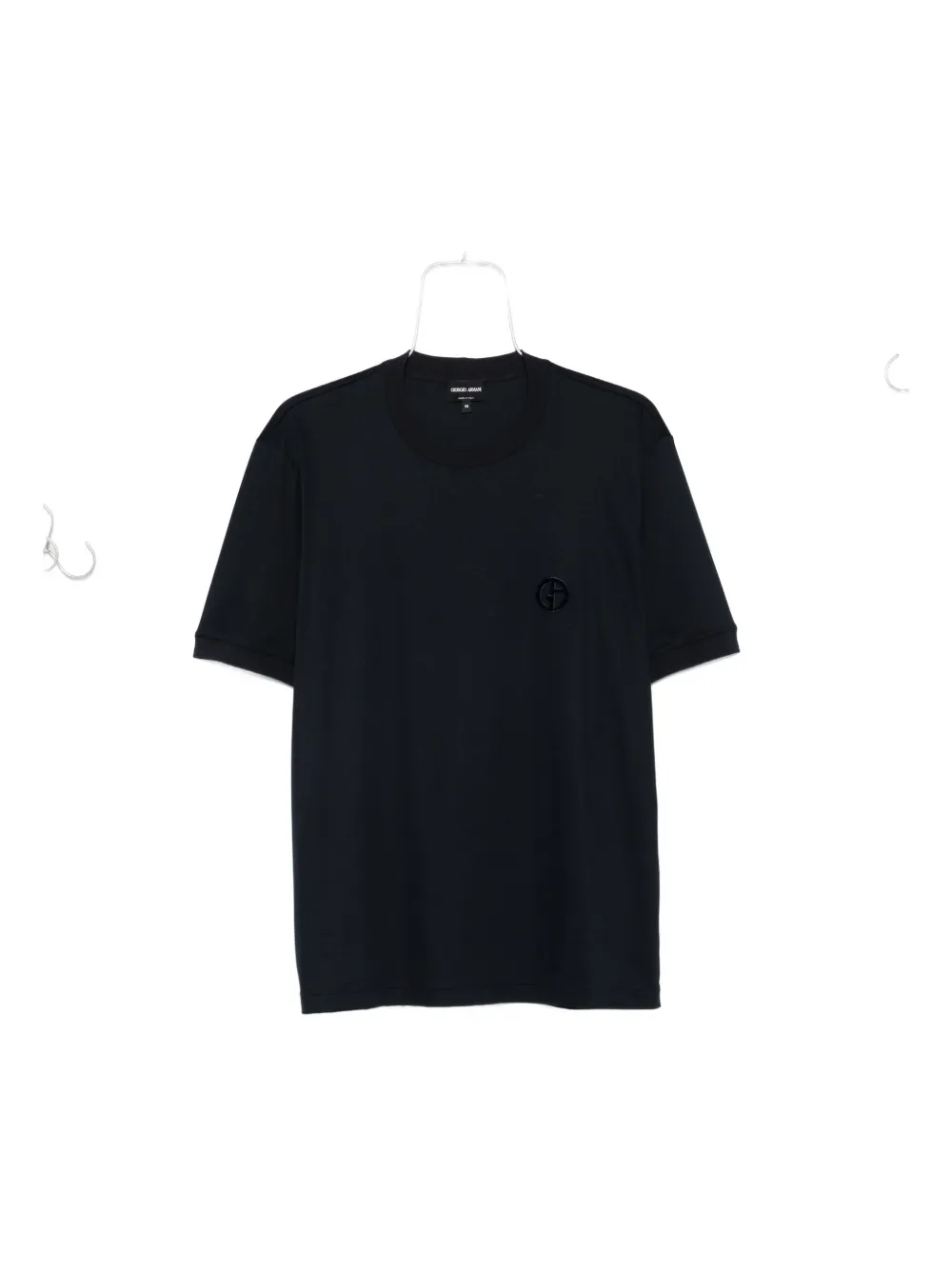 Giorgio Armani embroidered-logo T-shirt Blauw