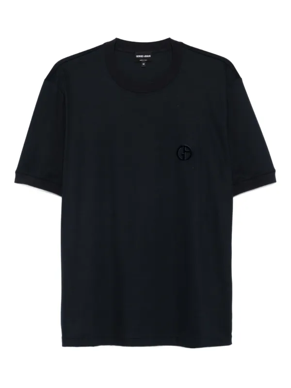 Giorgio Armani ロゴ Tシャツ | ブルー | FARFETCH JP