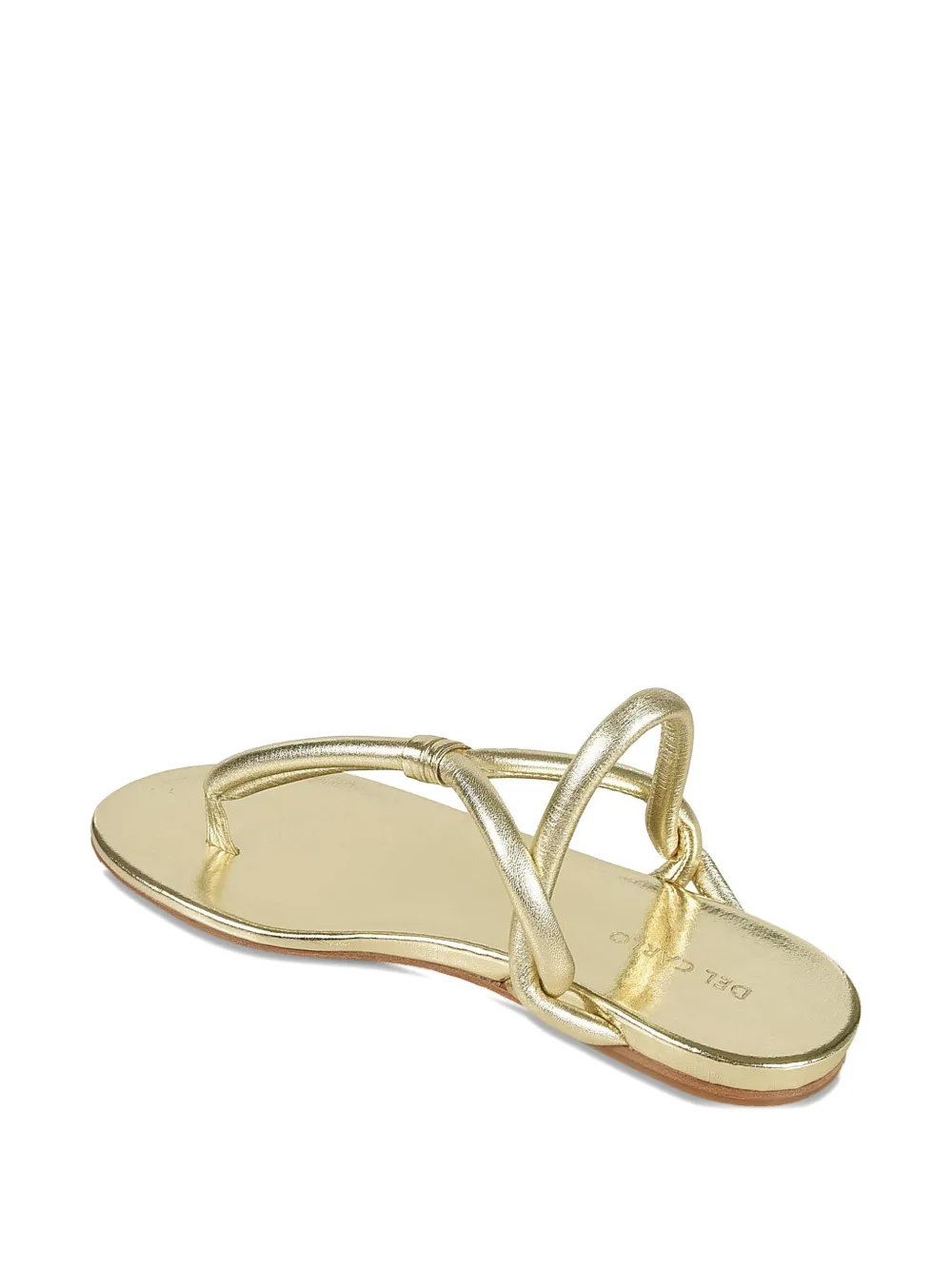 Del Carlo knotted leather sandals Gold