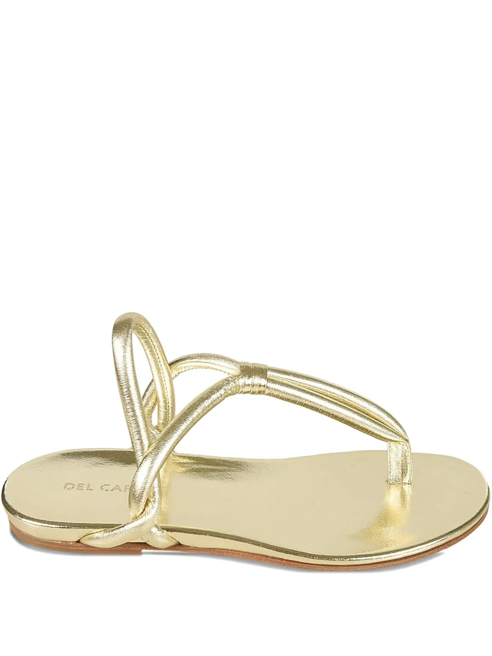 Del Carlo knotted leather sandals Gold