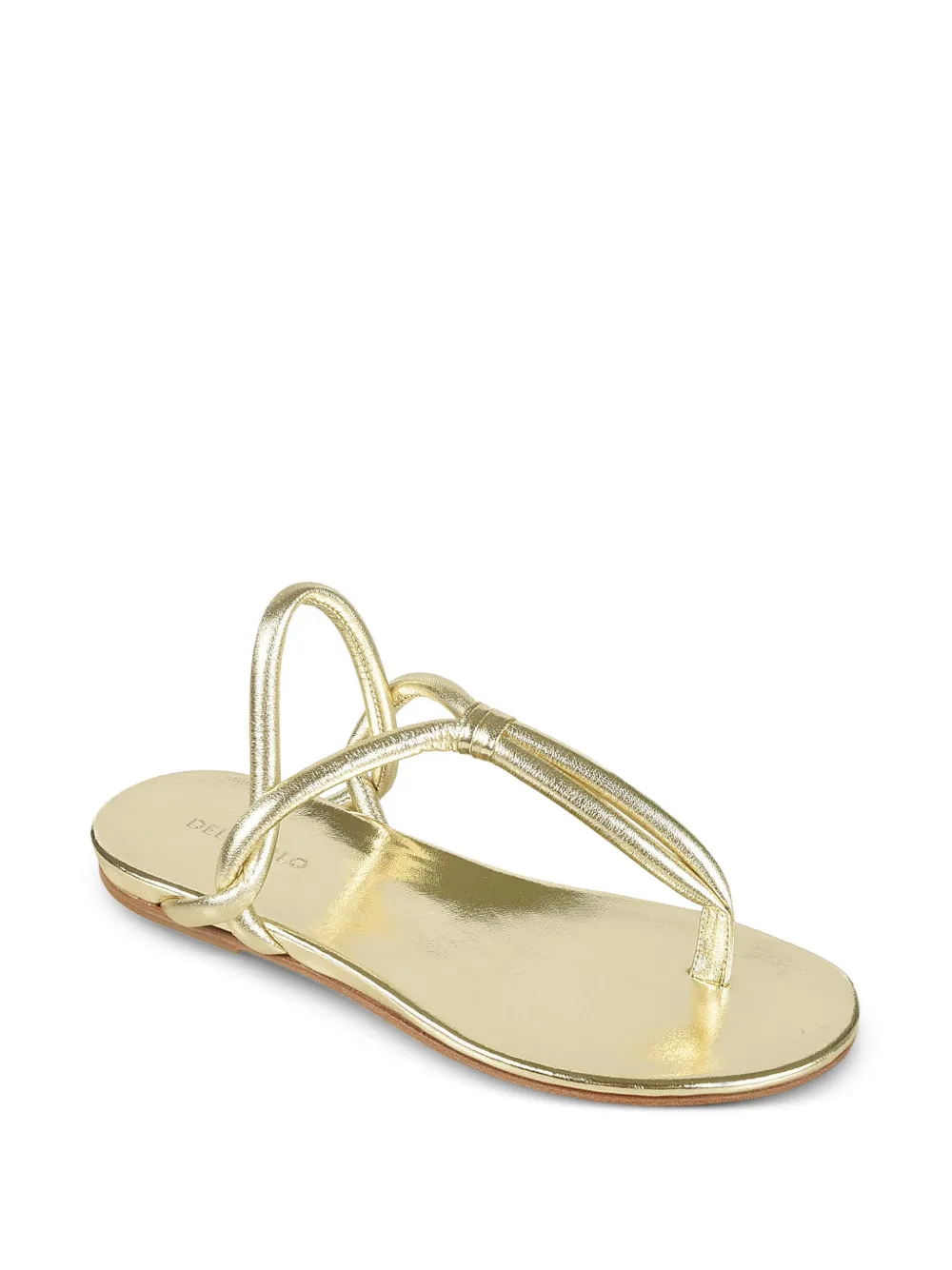 Del Carlo knotted leather sandals Gold