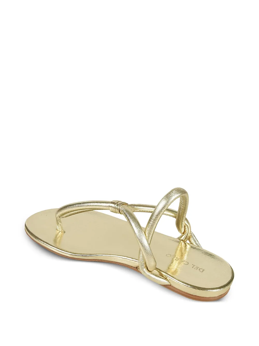 Del Carlo knotted leather sandals Gold