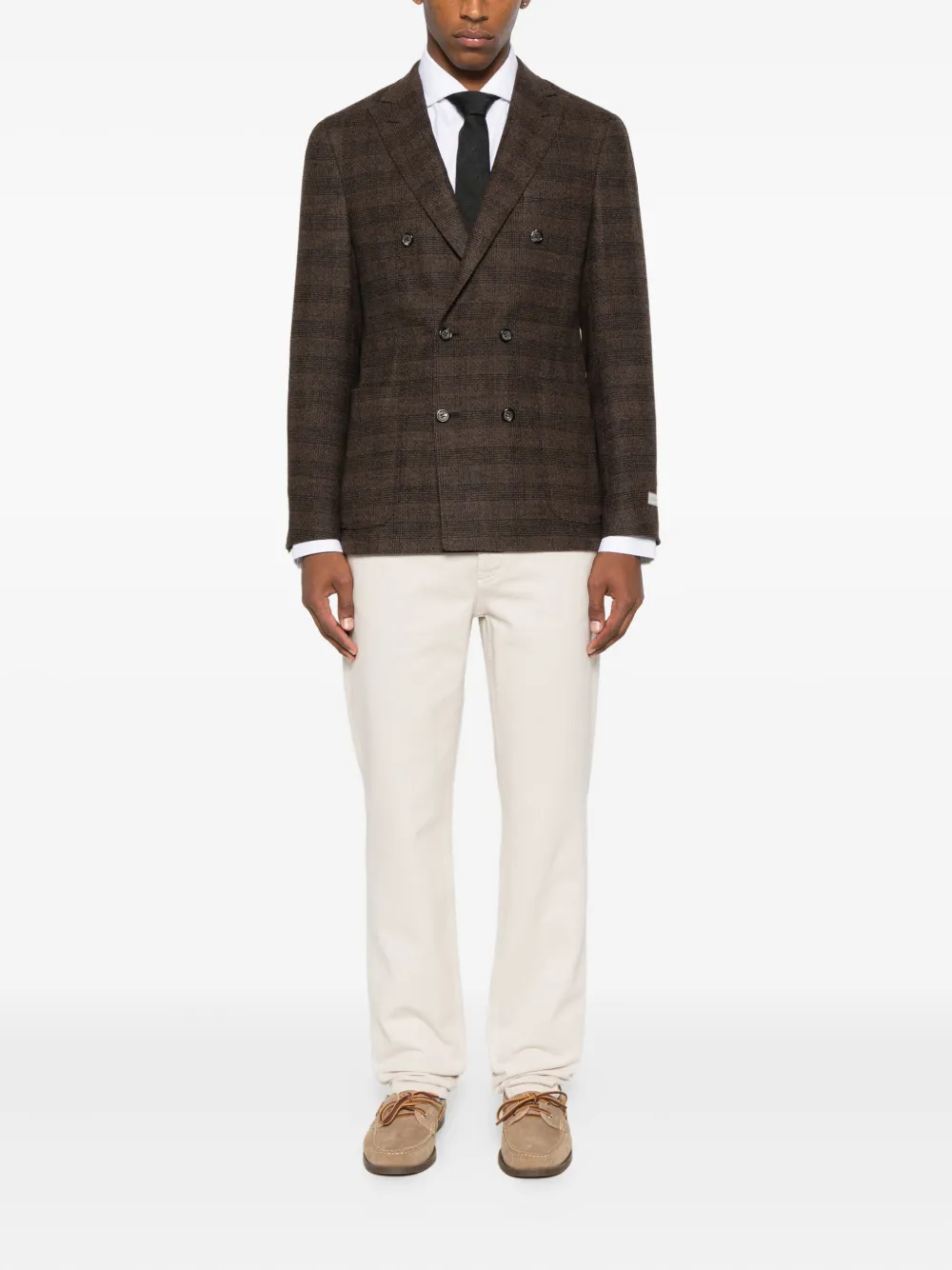 Brunello Cucinelli logo-embroidered jeans Beige