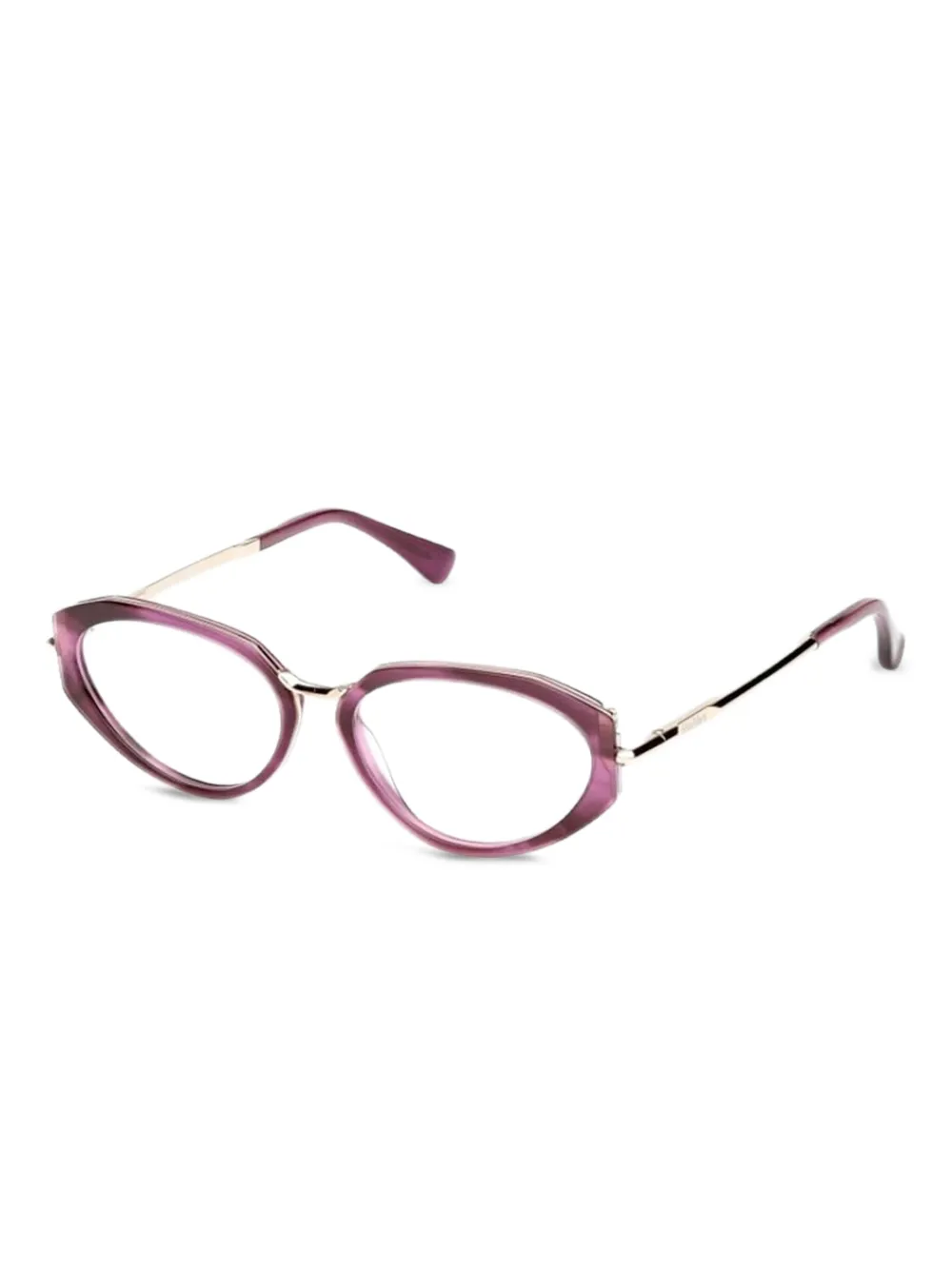 Max Mara Eyewear striped geometric frames | Purple | Image 1