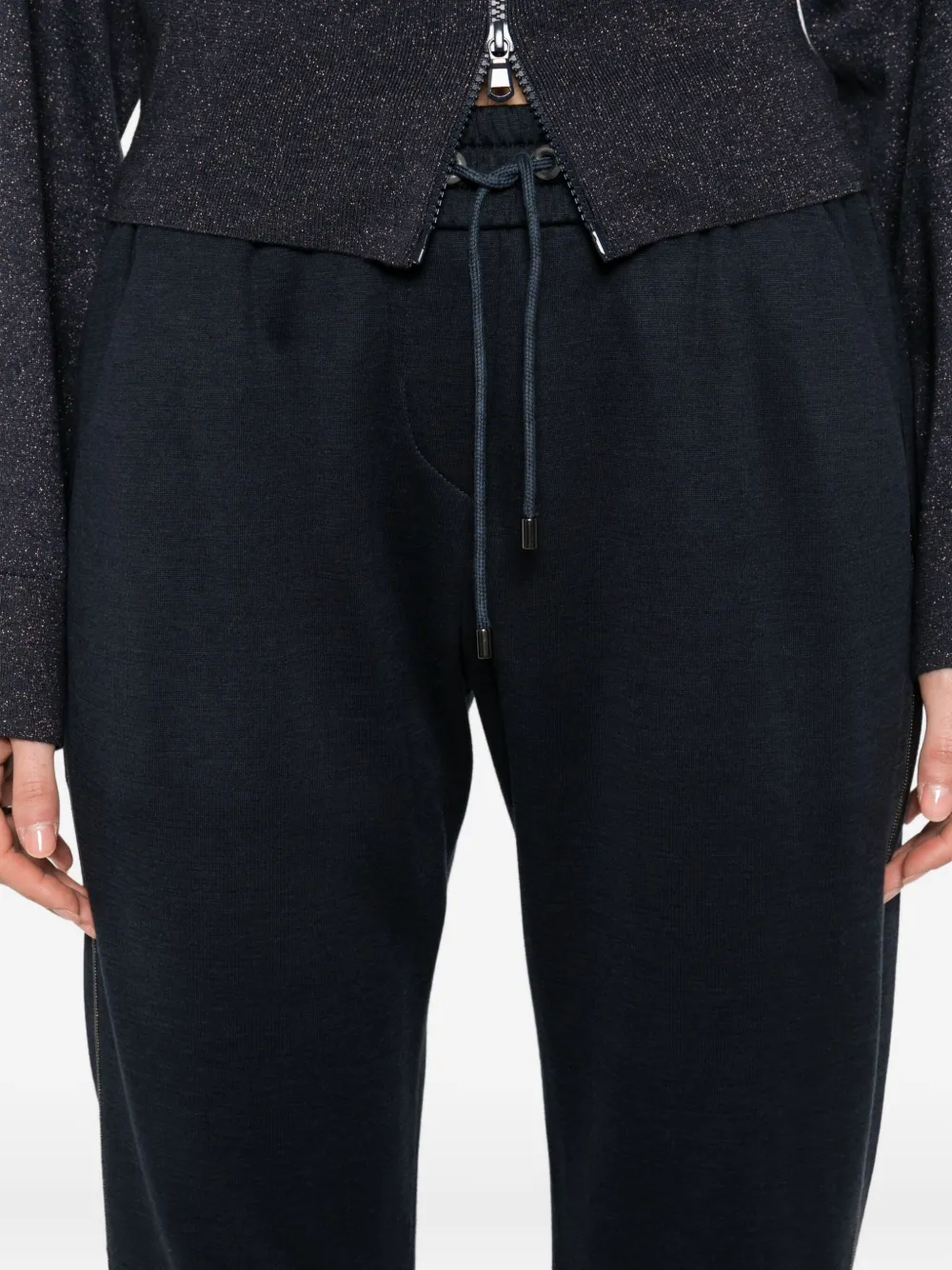 Brunello Cucinelli Monili-chain track pants Blauw