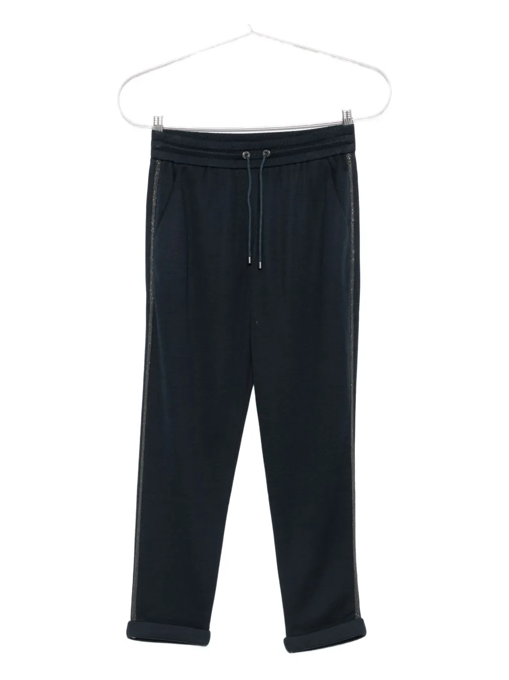 Brunello Cucinelli Monili-chain track pants Blauw