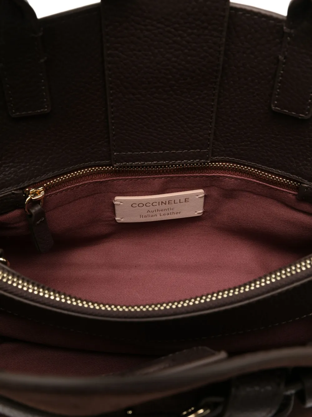 Coccinelle Sabine kleine suède shopper Bruin
