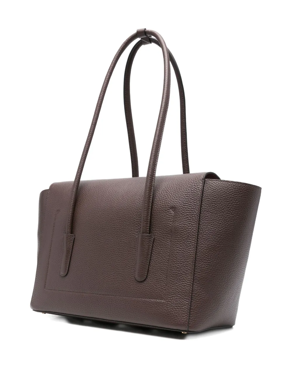 Coccinelle Double Beat leather tote bag Bruin