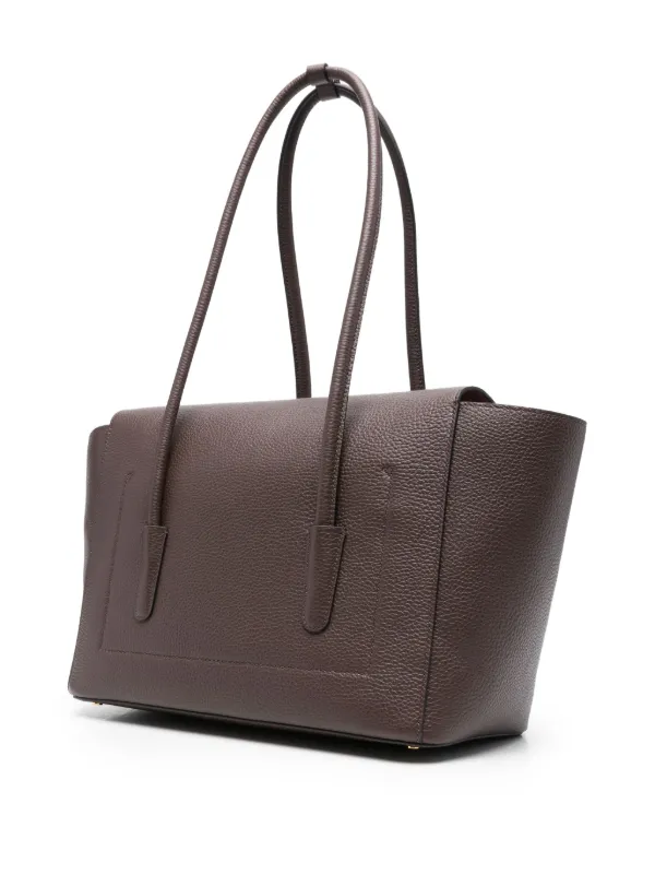 Coccinelle Double Beat Leather Tote Bag Brown FARFETCH IN