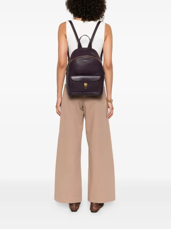 Coccinelle Beat Generation Leather Backpack | Purple