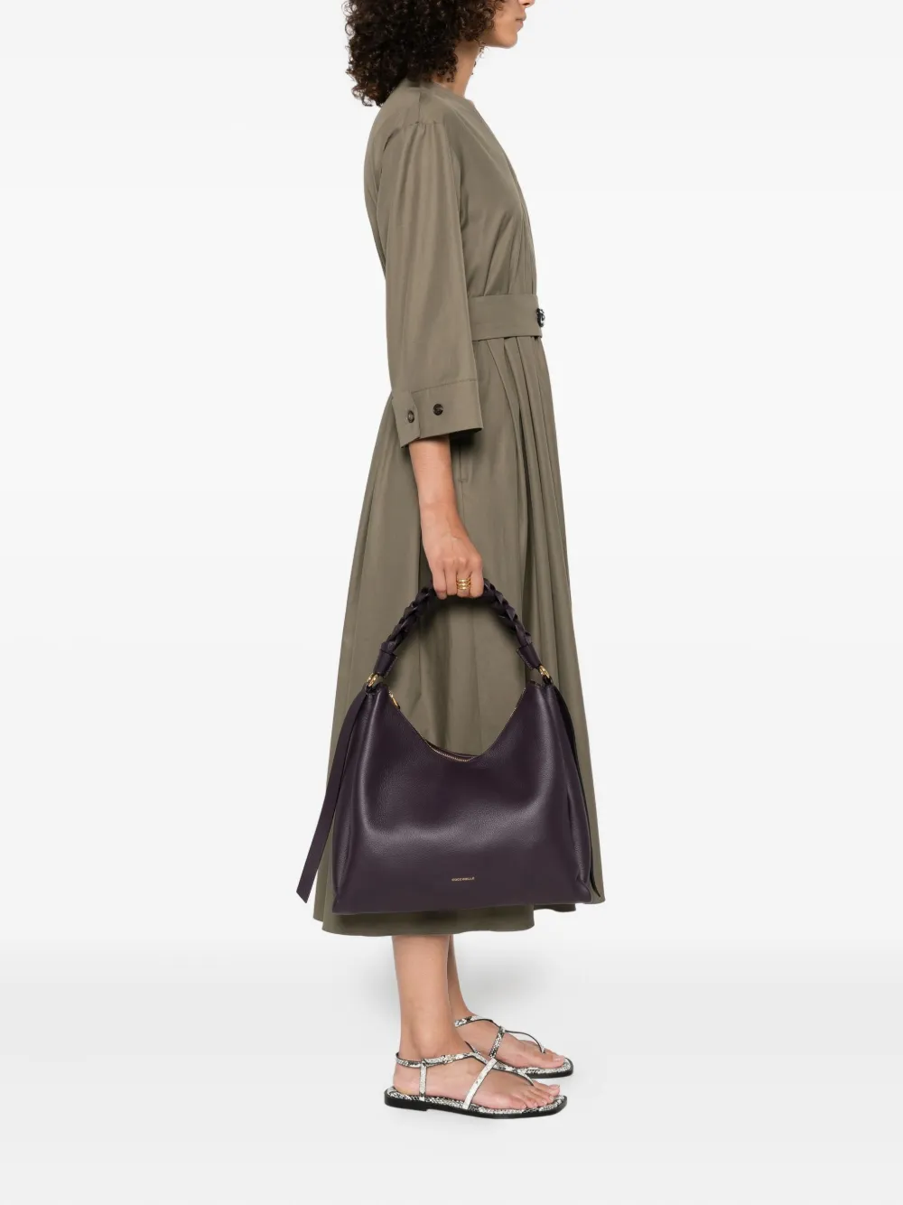 Coccinelle medium Boheme leather shoulder bag Paars