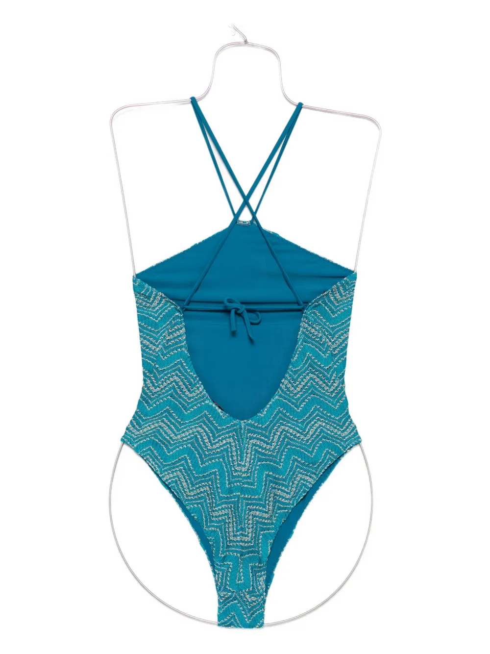Missoni zigzag-pattern swimsuit Blauw