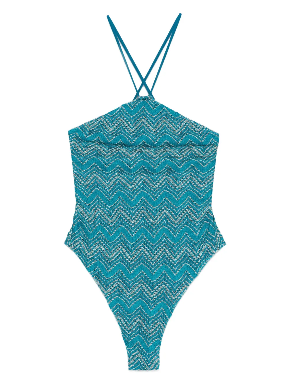 Missoni zigzag-pattern swimsuit Blauw