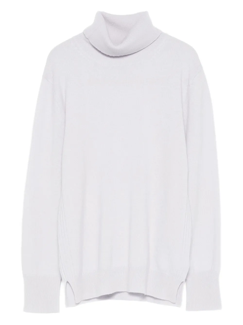 Purotatto Roll-neck Long-sleeve Sweater In White