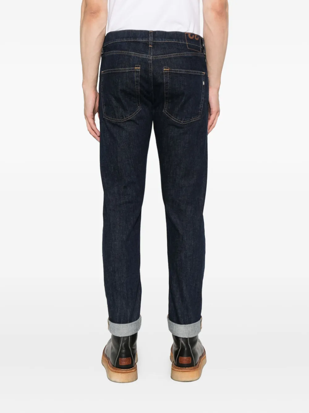 DONDUP Jeans met logopatch Blauw