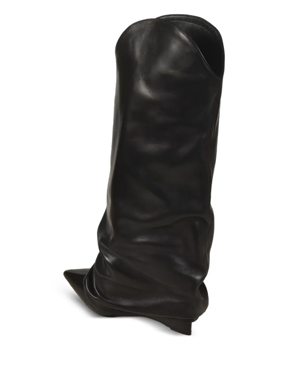 Le Silla slouch leather boots Black