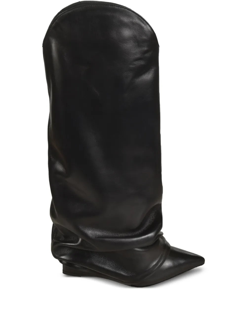 Le Silla slouch leather boots Black