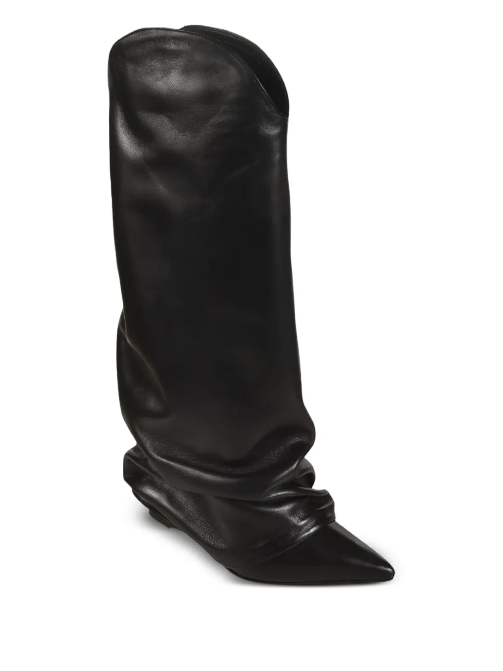 Le Silla slouch leather boots Black