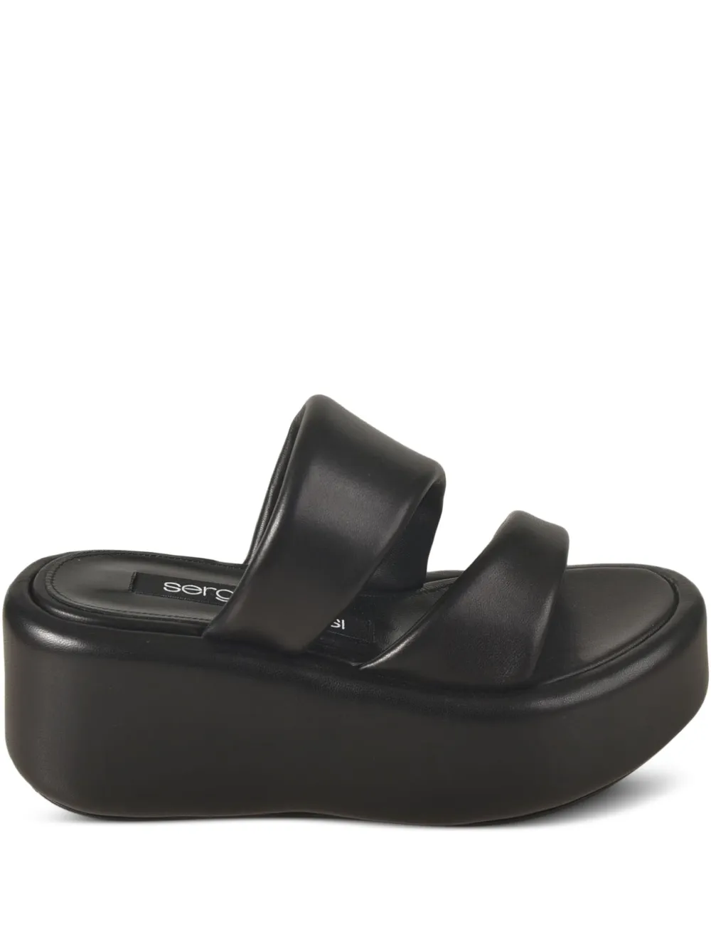 Sergio Rossi double-strap platform sandals Black