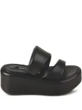 Sergio Rossi double-strap platform sandals - Black