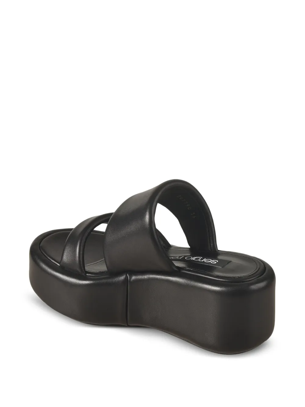 Sergio Rossi double-strap platform sandals Black