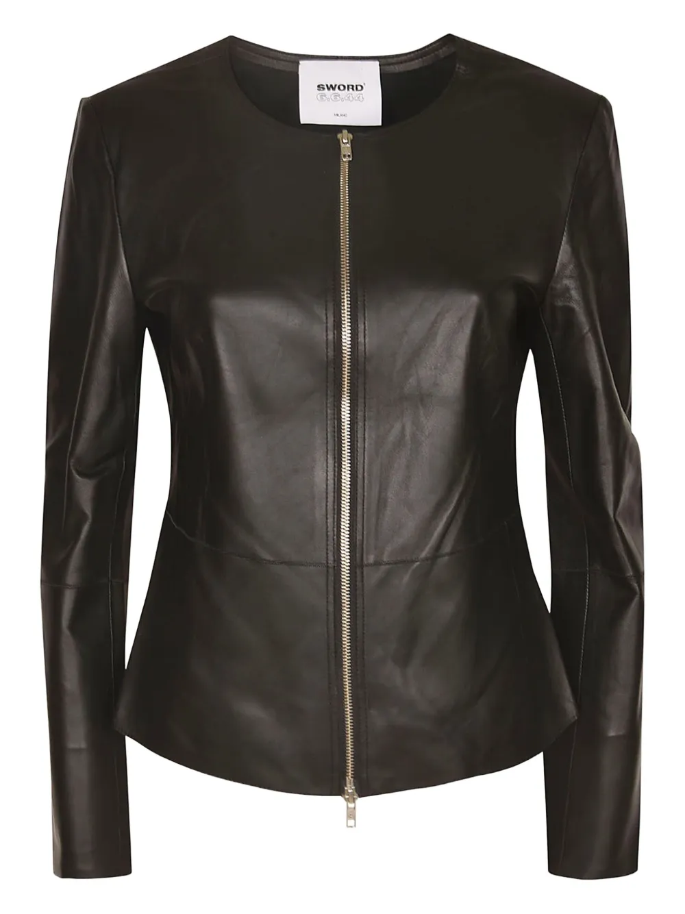 Sword zip-fastening leather jacket - Blacks and greys Sword zip-fastening leather jacket - Blacks and greys