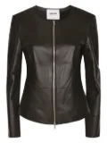 Sword zip-fastening leather jacket - Blacks and greys