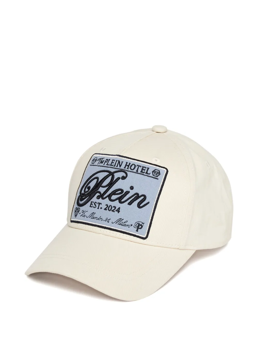 Philipp Plein Embroidered-patch Baseball Cap In Neutral