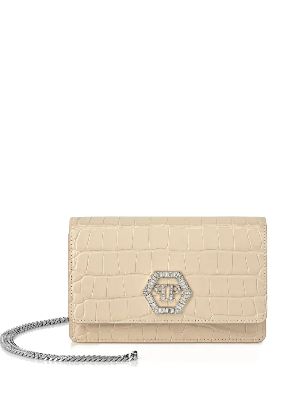 Philipp Plein crystal-embellished crossbody bag | Neutrals | Image 1