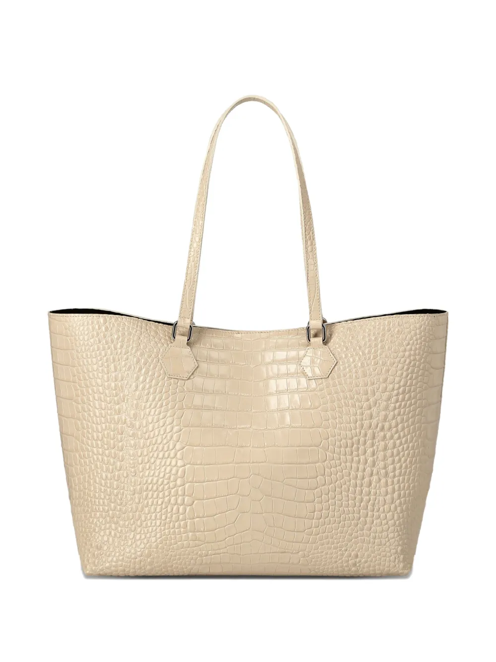 Philipp Plein Shopper met krokodillenleer-reliëf - Beige
