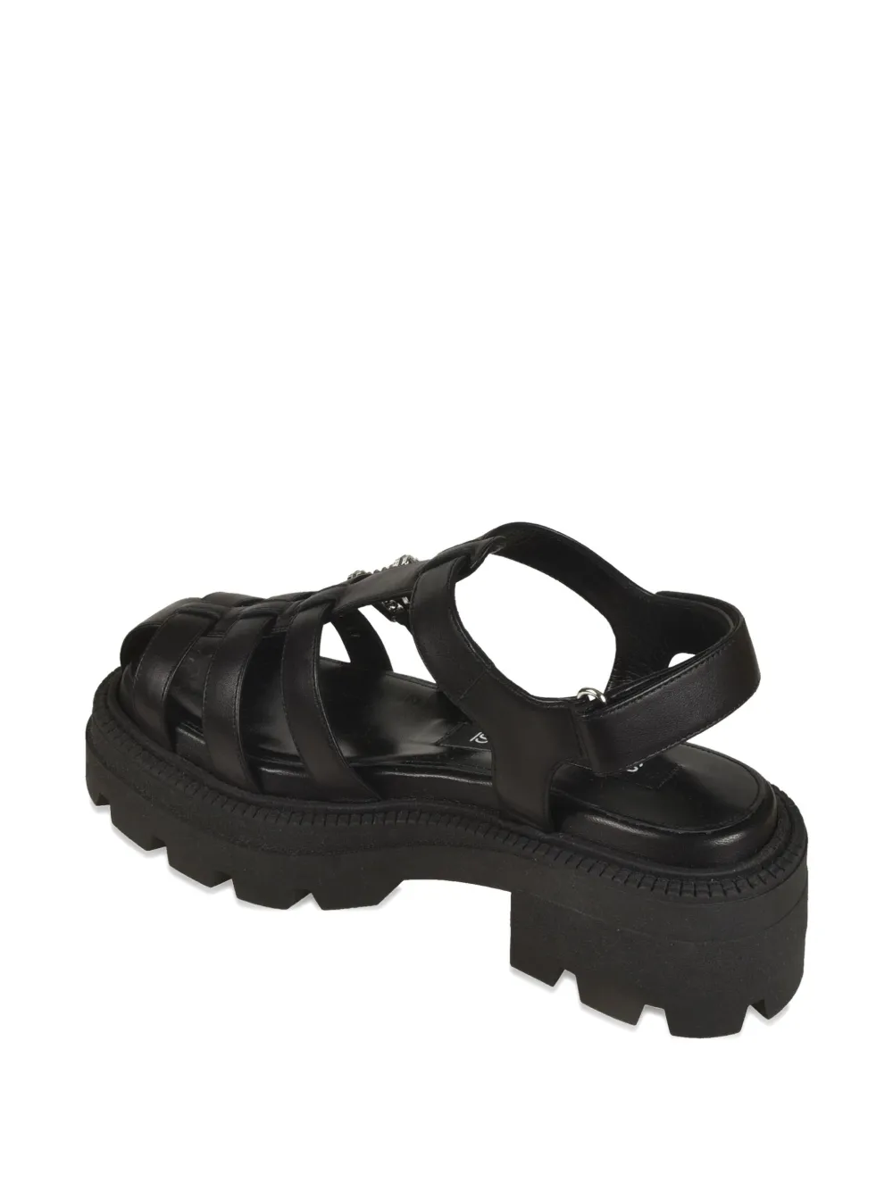 Sergio Rossi Twenty crystal-embellished platform sandals Black