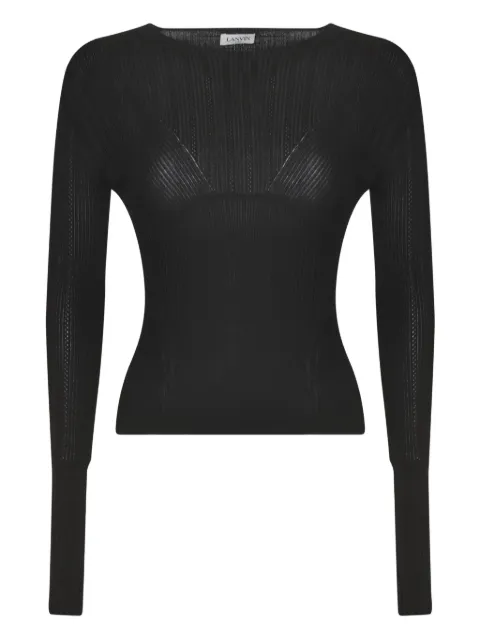 Lanvin ribbed long-sleeve top