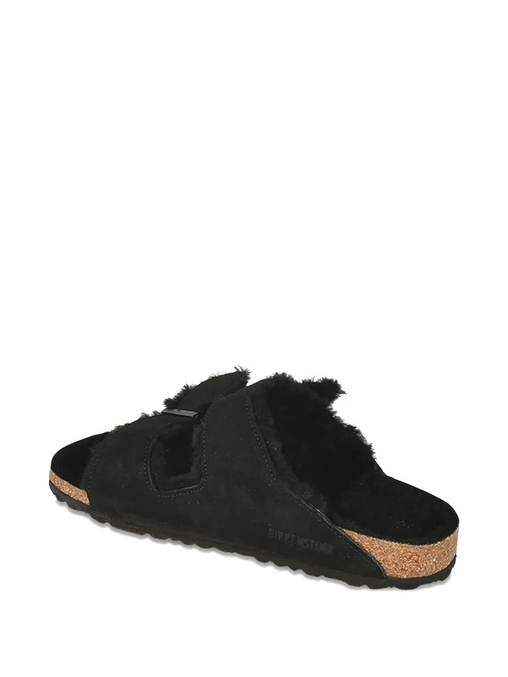 Birkenstock Arizona shearling-lined buckle sandals Black