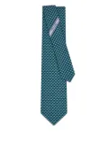Ferragamo hat-print silk tie - Green