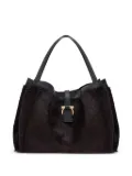 Ferragamo mink-effect leather tote bag - Brown